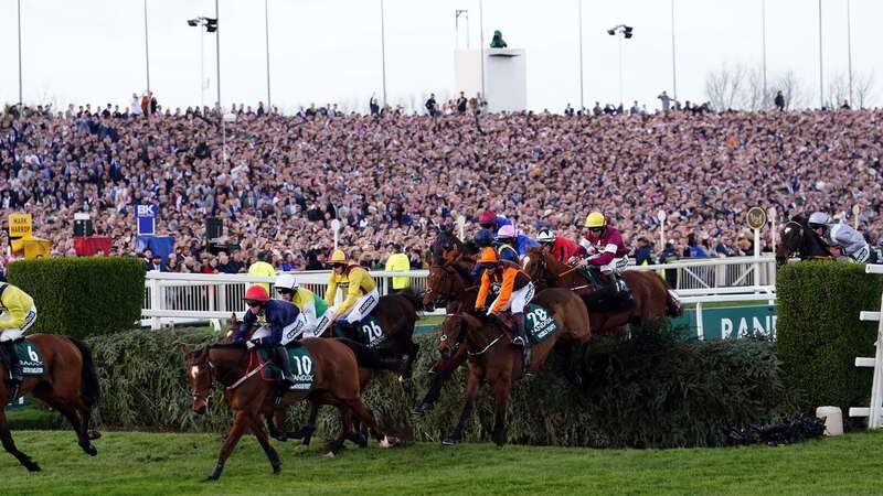 Noble Yeats (orange colours) took the 2022 Grand National and is chasing a repeat win this year (Image: PA)