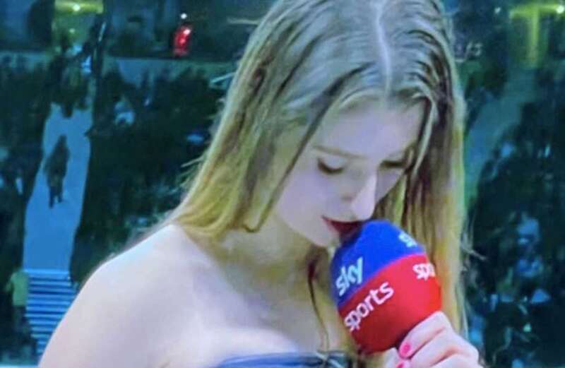 Singer spotted reading national anthem off her hand before Okolie’s title win