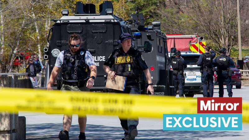 Police on the scene outside the Covenant School, Covenant Presbyterian Church, following a shooting in Nashville, Tennessee (Image: HAMILTON MATTHEW MASTERS/EPA-EFE/REX/Shutterstock)