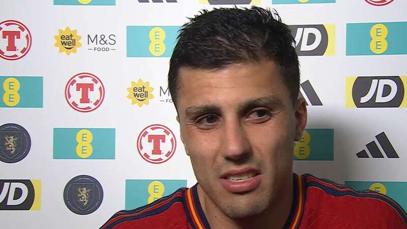 Rodri has taken aim at Scotland for their tactics against Spain (Image: Viaplay)