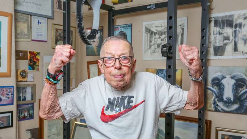 Brian has now broken the British and world record for deadlifting in his age group (Image: Joseph Walshe SWNS)