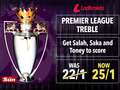 Get Salah, Saka and Toney to score at 25/1 with Ladbrokes, plus £20 in free bets