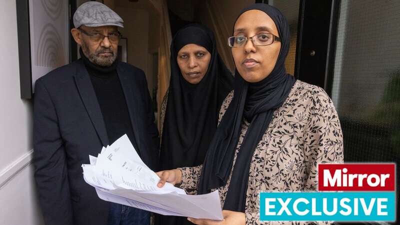 NHS nurse Fardusa Hasson with parents Ahmed and Halimo from Greenwich (Image: Tim Merry / Daily Mirror)