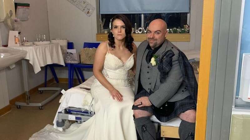 Kathleen Swallow and fiancé Eddie found out she was suffering from a rare paralysing illness just two weeks before they were due to get married (Image: dailyrecord)