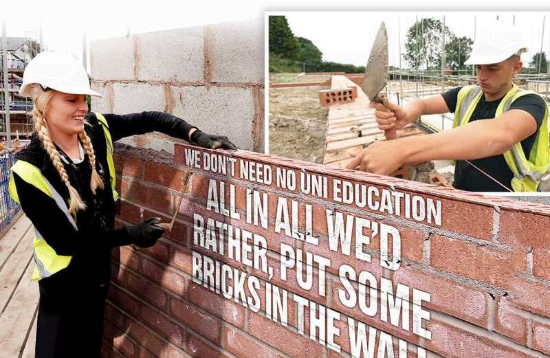 We love everything about being a brickie, say students earning £1K a week