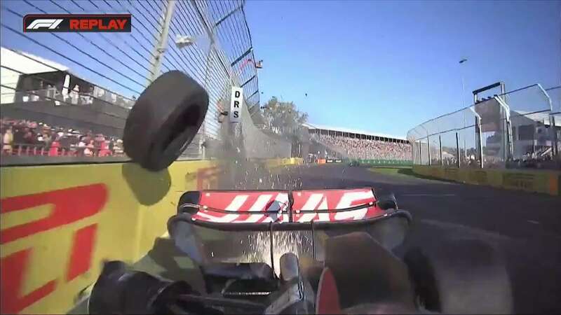 Flying debris from Kevin Magnussen