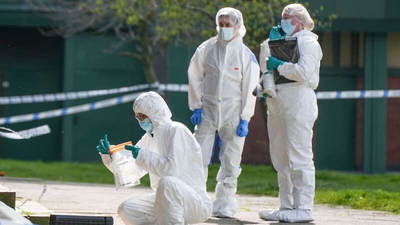 Forensic officers at the scene after a man was shot dead in Sheffield (Image: Ioannis Alexopoulos/LNP)