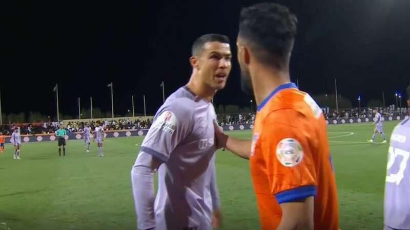 Al-Nassr forward Cristiano Ronaldo was involved in a post-match spat on Sunday (Image: Sky Sports)