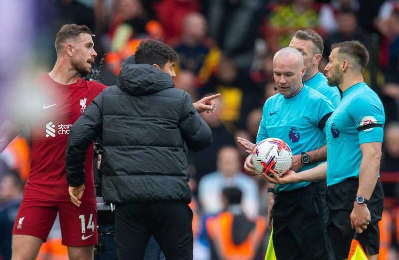 Calls for linesman to get EIGHT-MATCH ban after 'elbowing' Andy Robertson