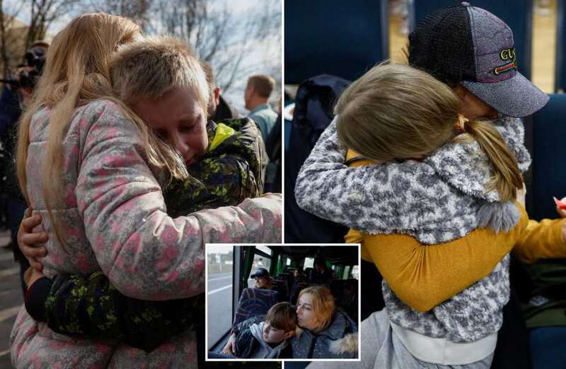 Parents hug kids brought back to Ukraine after being taken to Russia