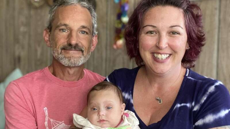 Vikki and Matt with their daughter Rory (Image: Caters News Agency)