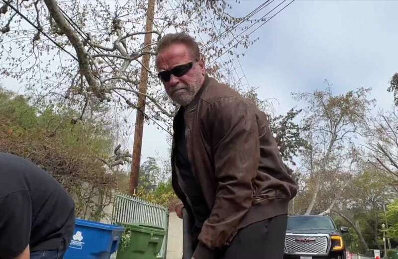 Arnold Schwarzenegger, 75, dons Terminator shades to fix a pothole in LA