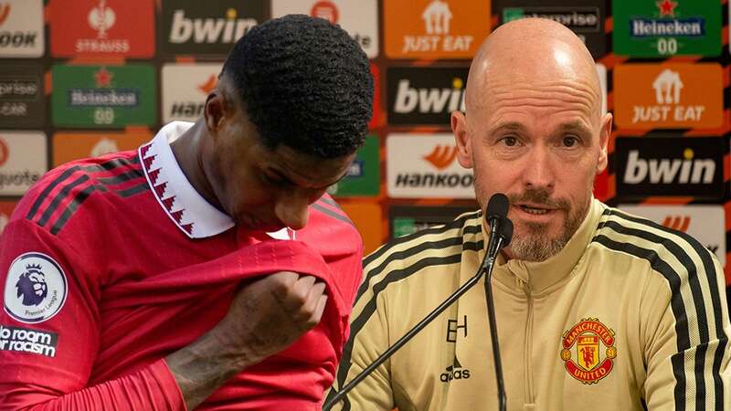 Erik ten Hag has to find goalscoring alternatives after the Marcus Rashford injury blow (Image: Manchester United via Getty Imag)