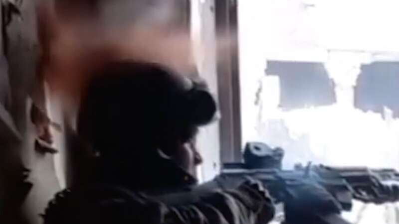 Terrifying moment Russian bullet misses Ukrainian soldier’s head by an inch