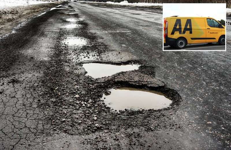 Motorists made 2,000 calls per day last month about damage from potholes