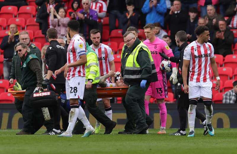 Stoke star Ben Wilmot stretchered off on oxygen with serious head injury