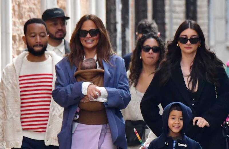 John Legend’s wife Chrissy cradles their newborn on romantic break to Venice