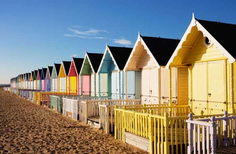 Inside the beach huts you can hire for the day at 'Essex's best kept secret'