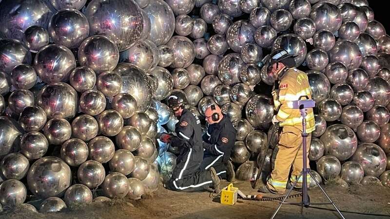 A man was rescued after getting trapped inside the famous Talus Dome sculpture (Image: Getty)