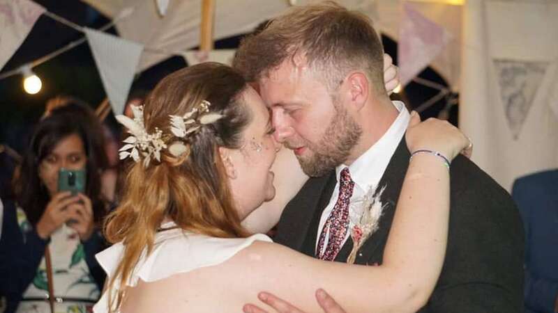 Lois and Lee on their wedding day (Image: Courtesy Lois Ghost-Adder / SWNS)