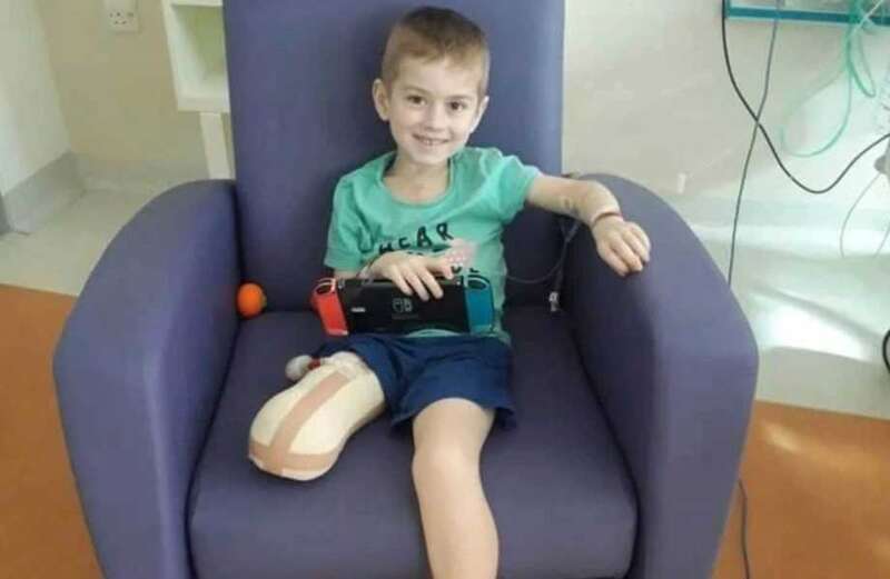 Brave boy, 6, has leg amputated after Strep A battle developed into sepsis