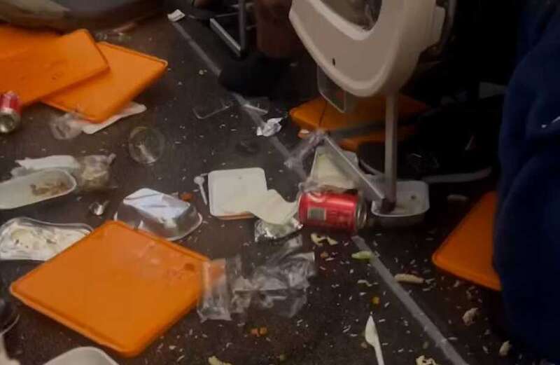 Flight turbulence leaves passengers screaming as food & drinks thrown over cabin