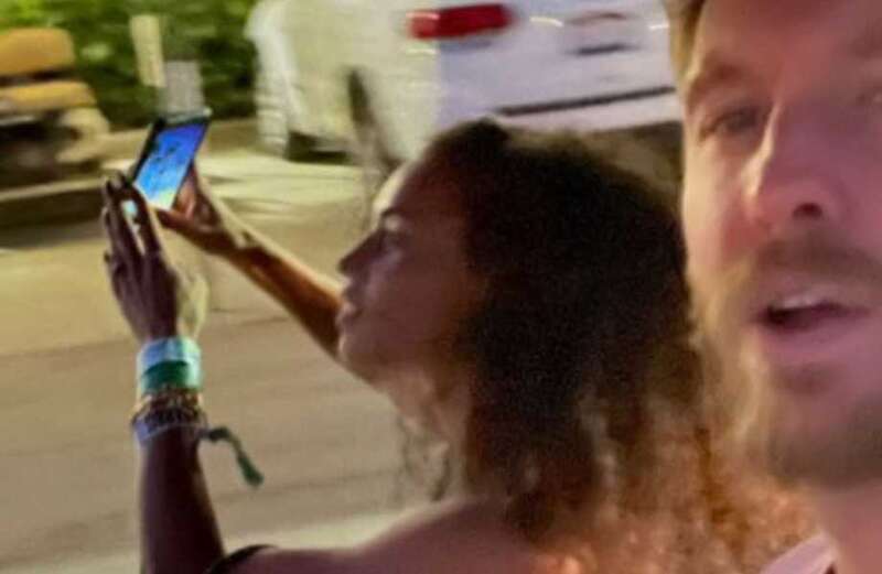 Vick Hope and Calvin Harris share very rare snap together after Coachella set