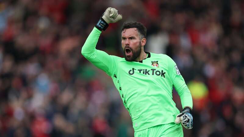 Ben Foster celebrates during Wrexham