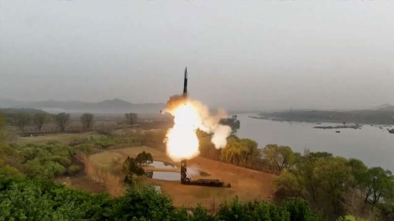 The new Hwasong-18 rocket blasted off last week (Image: Credit: Pen News)