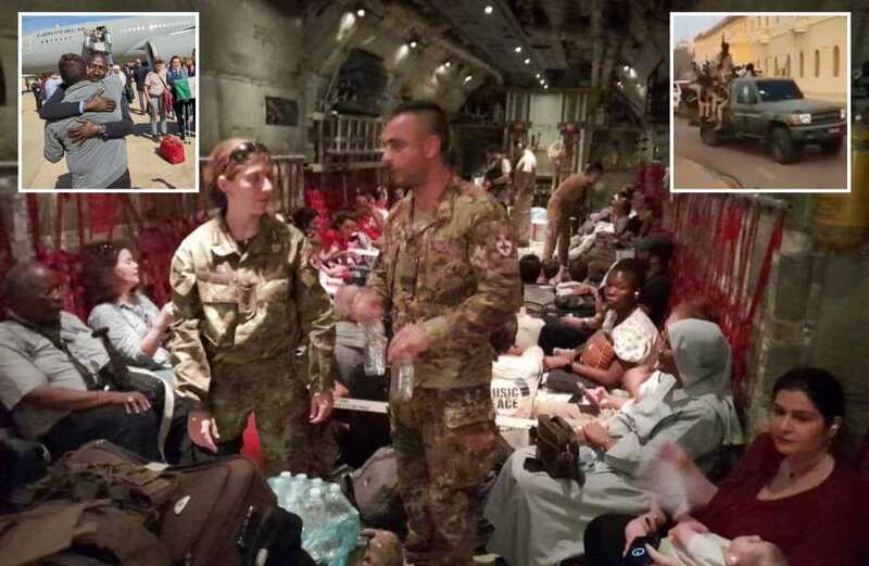 Gunfire inches toward Brit's Sudan home & UK deploys warships as 4,000 stranded