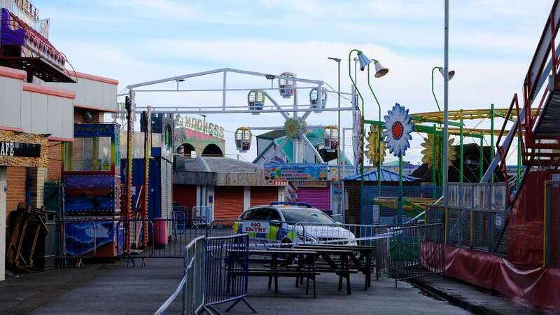 Police at the scene of the incident at Ocean Beach Pleasure Park (Image: ChronicleLive)