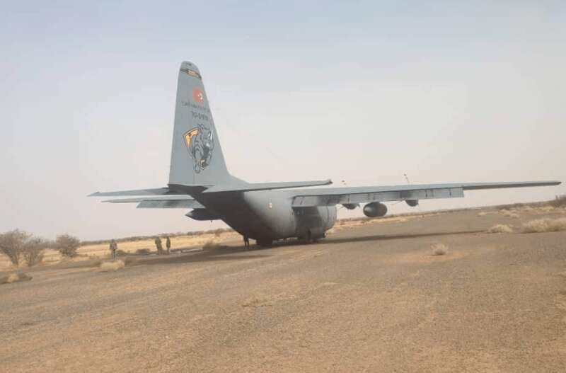 Shock photos show Sudan evacuation plane spewing fuel & riddled with bullets