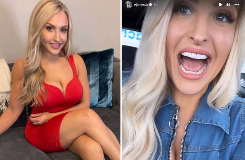 Emma Louise Jones shares clip just moments before awkward wardrobe malfunction