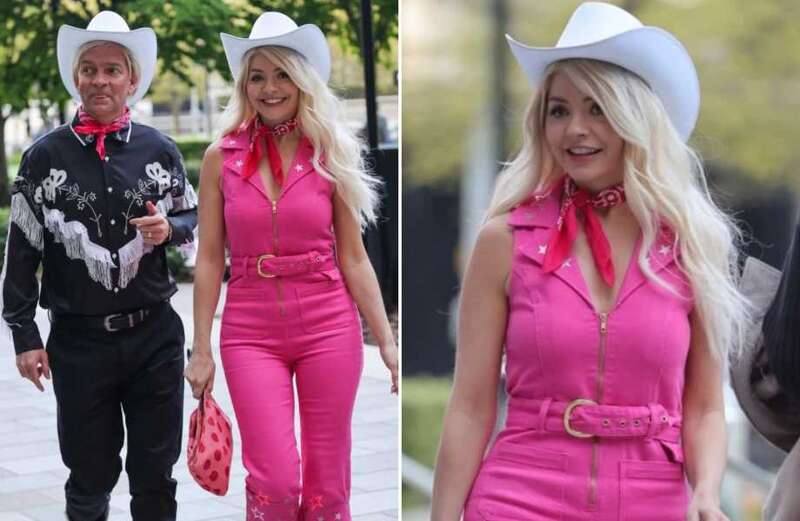 Holly Willoughby dresses up as Barbie at Keith Lemon's star-studded party