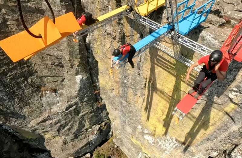 Helen Flanagan climbs tower on 3,609ft mountain in record-breaking trial