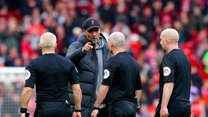 Klopp confronts the officials after the game (Image: PA)