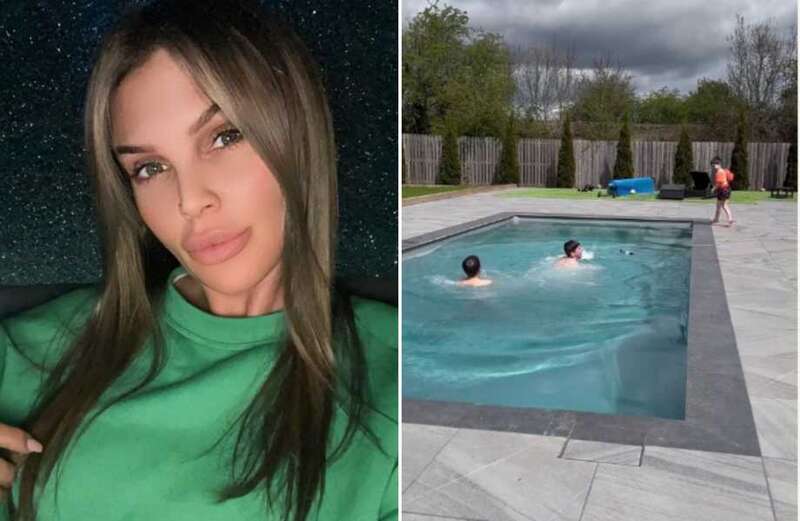 Danielle Lloyd shows off her incredible garden swimming pool