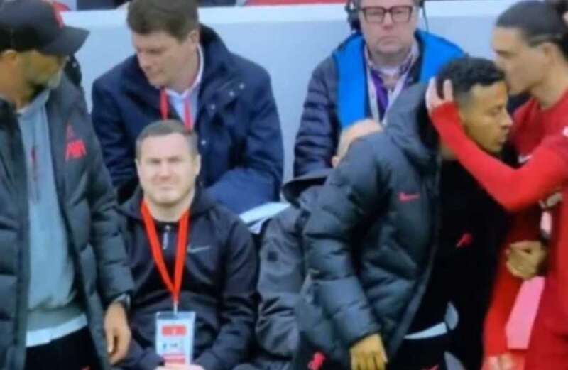 Fans in stitches as Klopp looks baffled after Nunez kisses Thiago's head