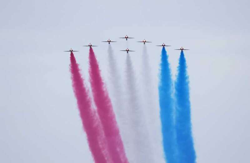 What time is the flypast for King Charles' coronation?