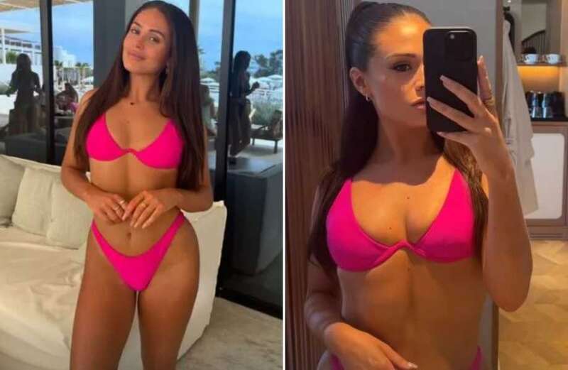 Love Island's Olivia Hawkins looks incredible in bright pink bikini in Ibiza