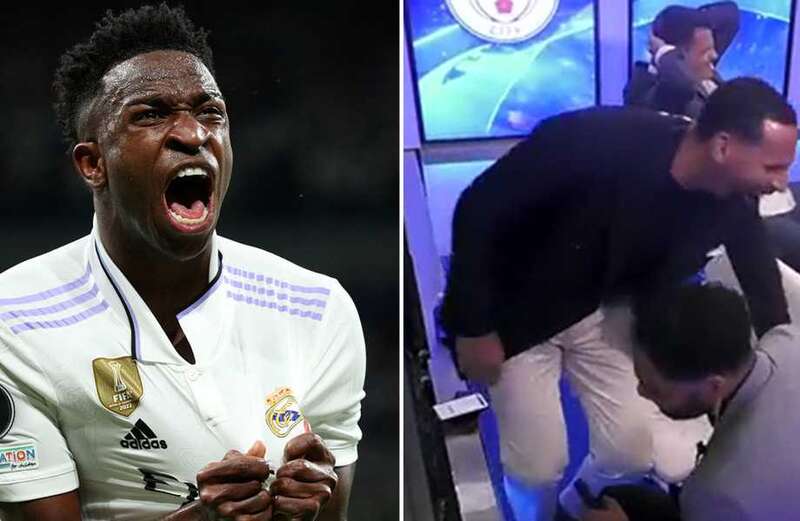 Watch Ferdinand's wild reaction to Vinicius Jr goal that left City fans raging