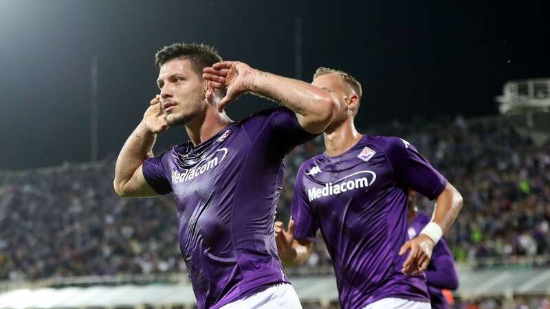 Luka Jovic celebrates