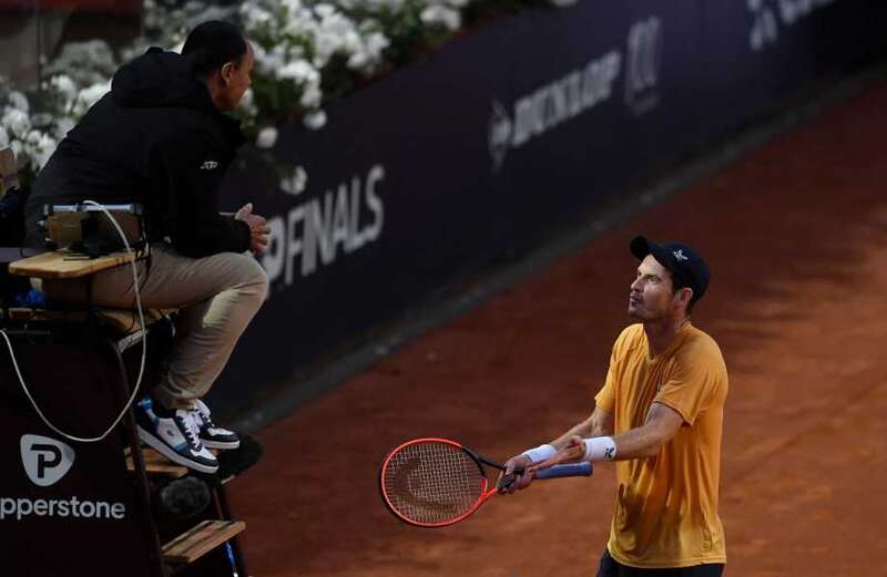 Furious Andy Murray rages at umpire before crashing out of Italian Open