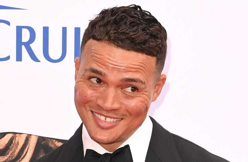 The One Show's Jermaine Jenas enjoys drink with his agent at Bafta party