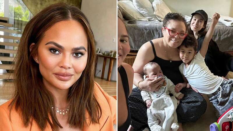 Chrissy Teigen and her children