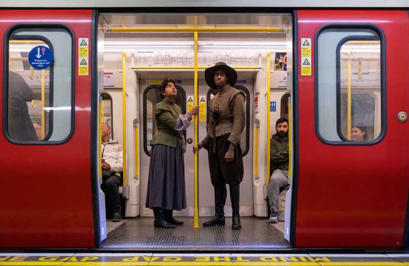 Commuters baffled as 'Gunpowder plotters from 1605' board Tube