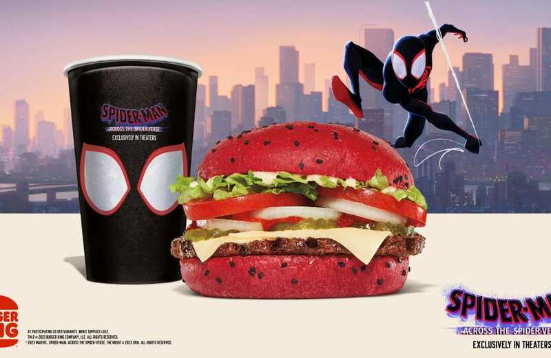 What is the Spider-Man Whopper burger and where can I order it?