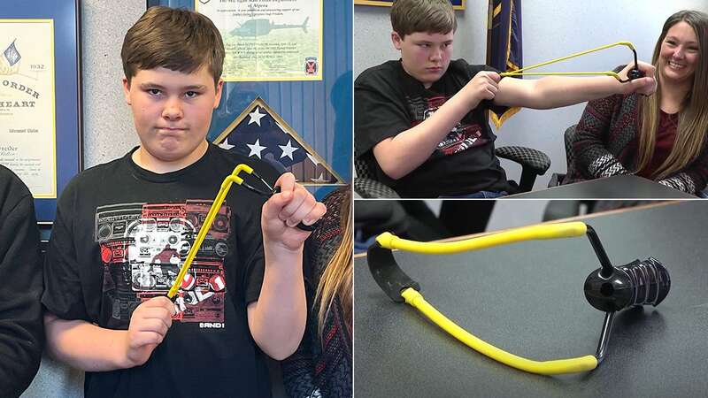 13-year-old Owen Burns saved his sister from being kidnapped using his slingshot