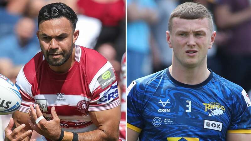 Wigan Bevan French celebrates his first try against Leeds Rhinos (Stephen Gaunt/Focus Images Ltd) (Image: Stephen Gaunt/Focus Images Ltd)