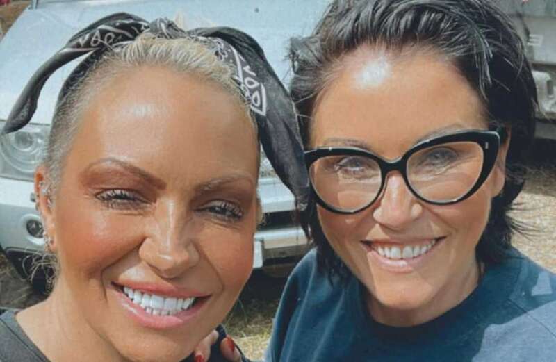 EastEnders stars Jessie Wallace and Linda Henry help Jodie Marsh on her farm